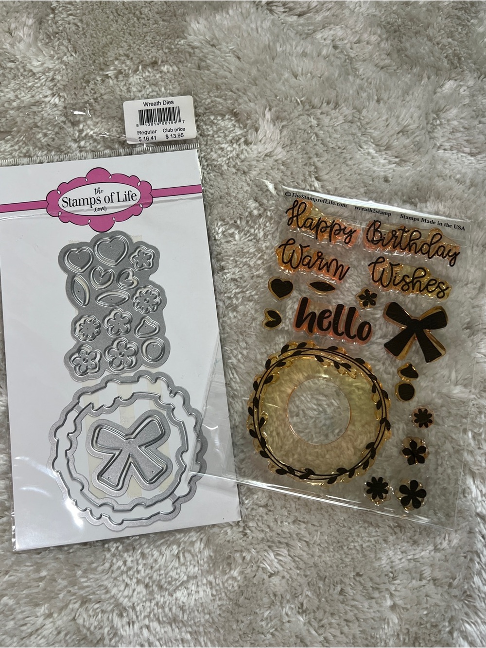 The Stamps of Life - Floral Wreath & Sentiment Stamp Set